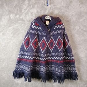 Osh Kosh B'Gosh Fair Isle Inspired Girls Poncho 6